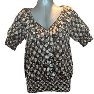 EUC GLAM Blouse with Ruffle Detail Size M